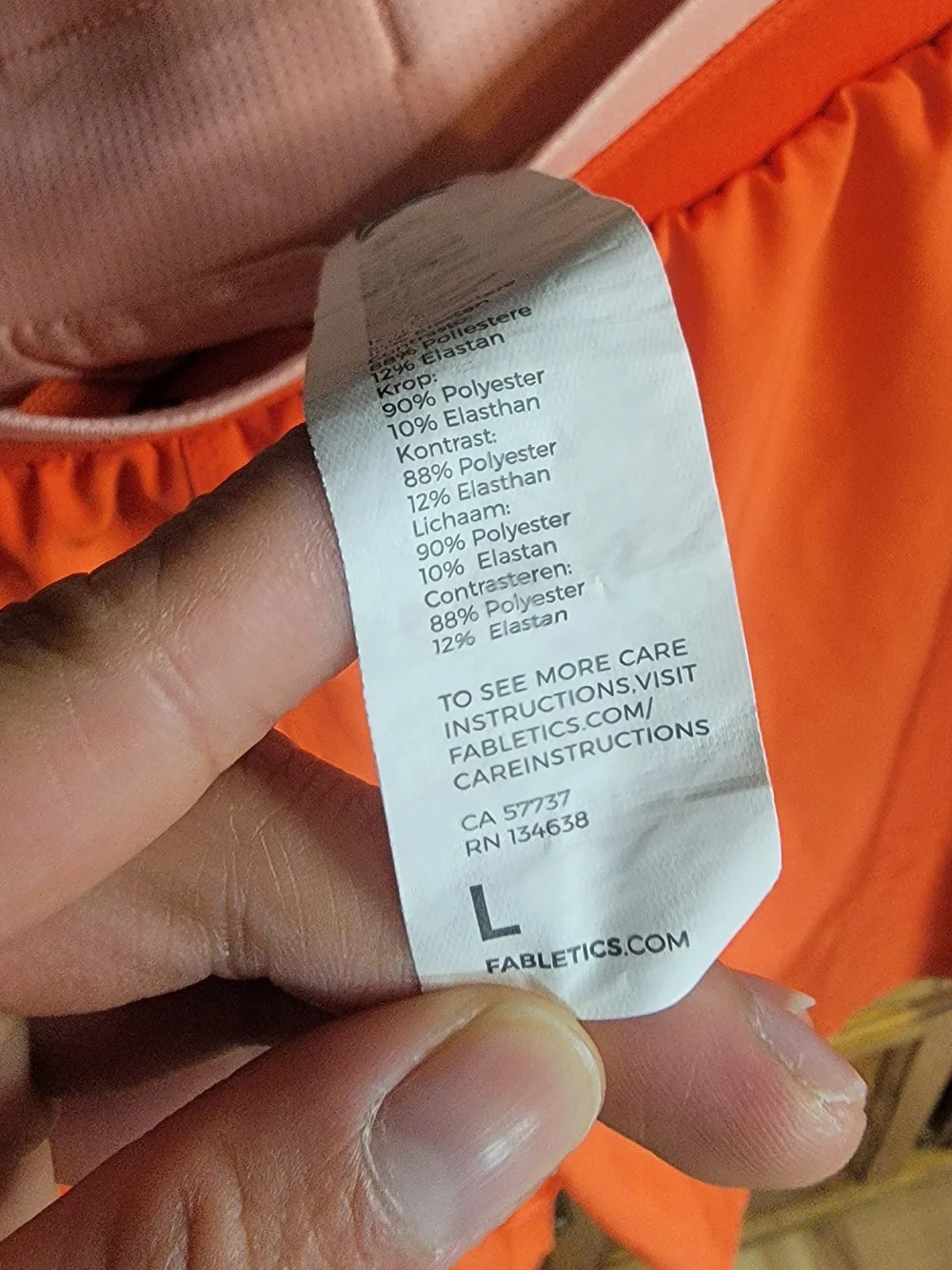 Fabletics Men's Coral Athletic Shorts With Side Pockets Size Large
